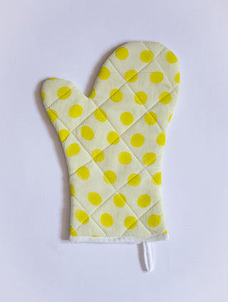 Green Polka Dot Oven Mitten (4484891574315)