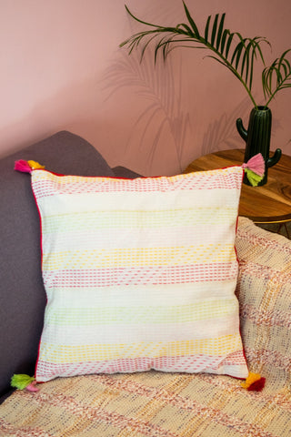 Multi Kantha Cushion Cover