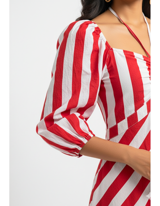 Scarlett Stripe Midi Dress