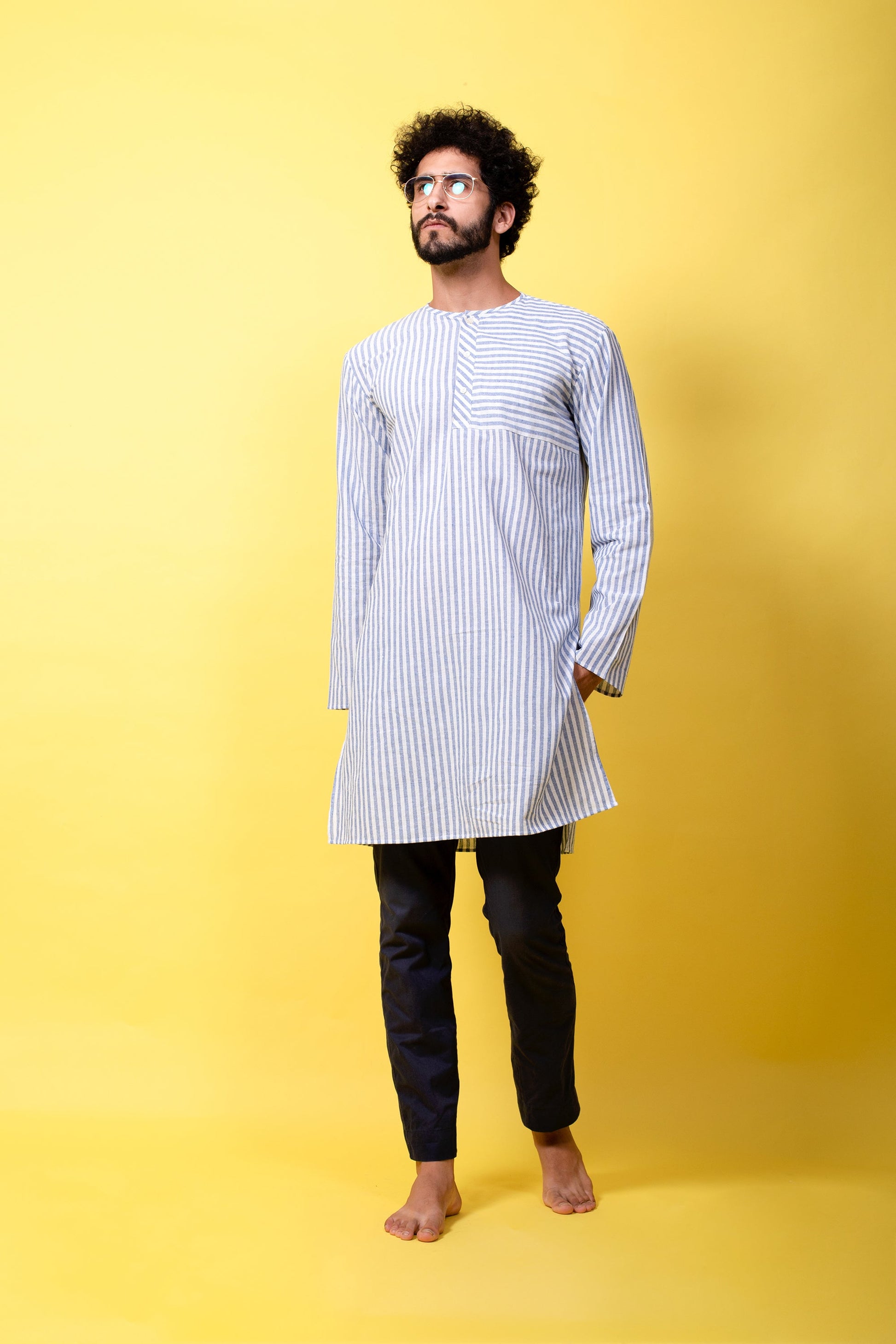Blue Stripes Kurta (4249900056619)