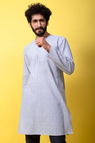 Blue Stripes Kurta (4249900056619)