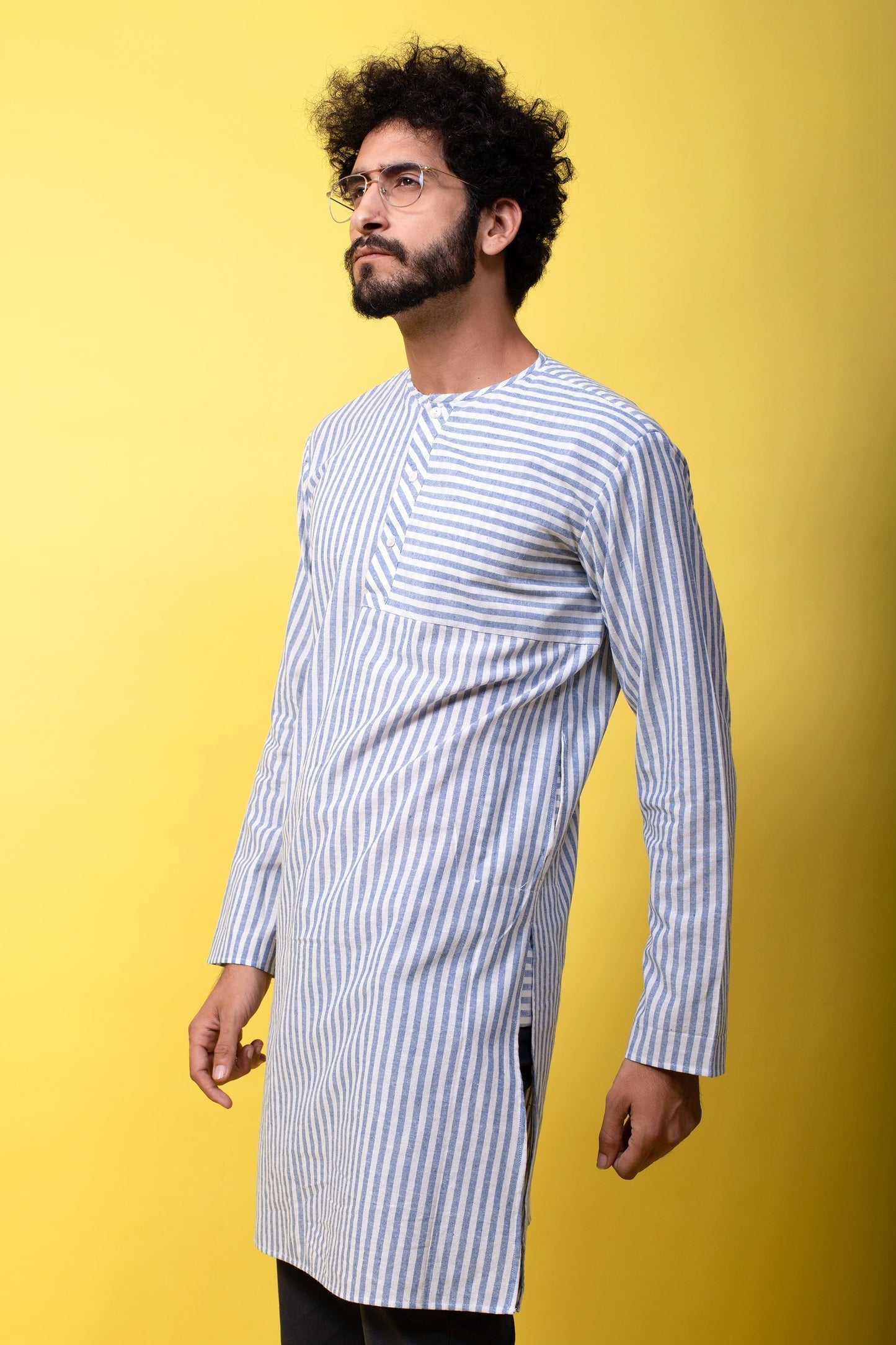 Blue Stripes Kurta (4249900056619)