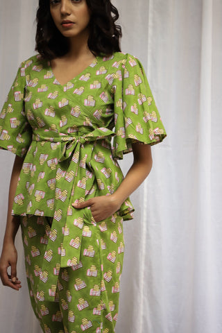 Green Ilma Day-jama Set