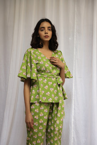 Green Ilma Day-jama Set