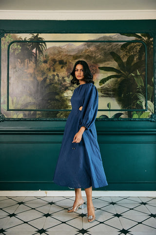 Alyssa Blue Midi Dress