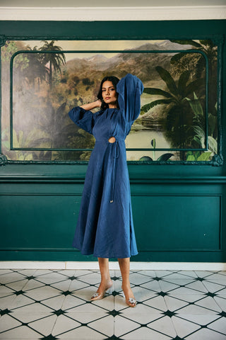 Alyssa Blue Midi Dress