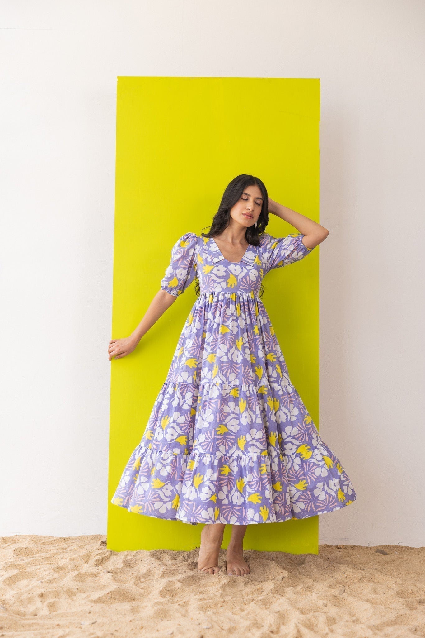 Slushie Frill Midi Dress