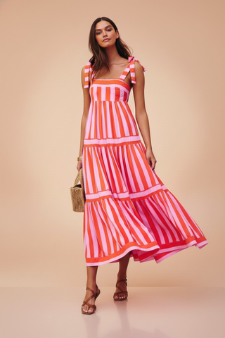 Riviera Stripe Midi Dress