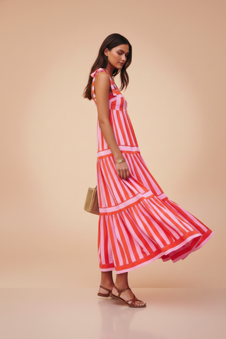 Riviera Stripe Midi Dress