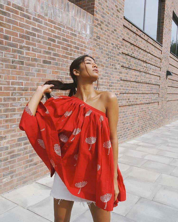 Paisley One Shoulder Top (146973884442)